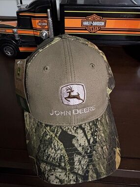 John Deere Olive and Camo Trucker Hat